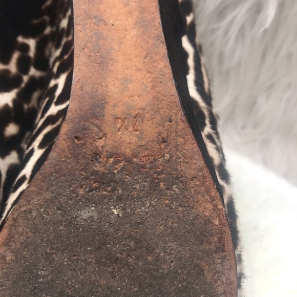 J Crew Leopard Animal Print Wedge Heels 7.5 - Picture 7 of 8